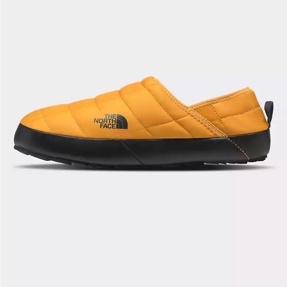 Mens The North Face Thermoball Traction Mule V Slippers Yellow Black - Picture 3 of 5